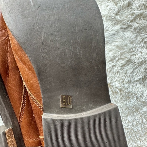 Steve Madden Stingrei Brown Leather Foldover Ankle Boots Size 9 - Picture 6 of 12